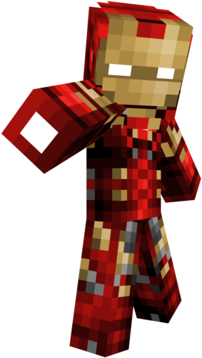 Free Online Puzzle Games On Bobandsuewilliams - Minecraft Iron Man Png Clipart (640x640), Png Download
