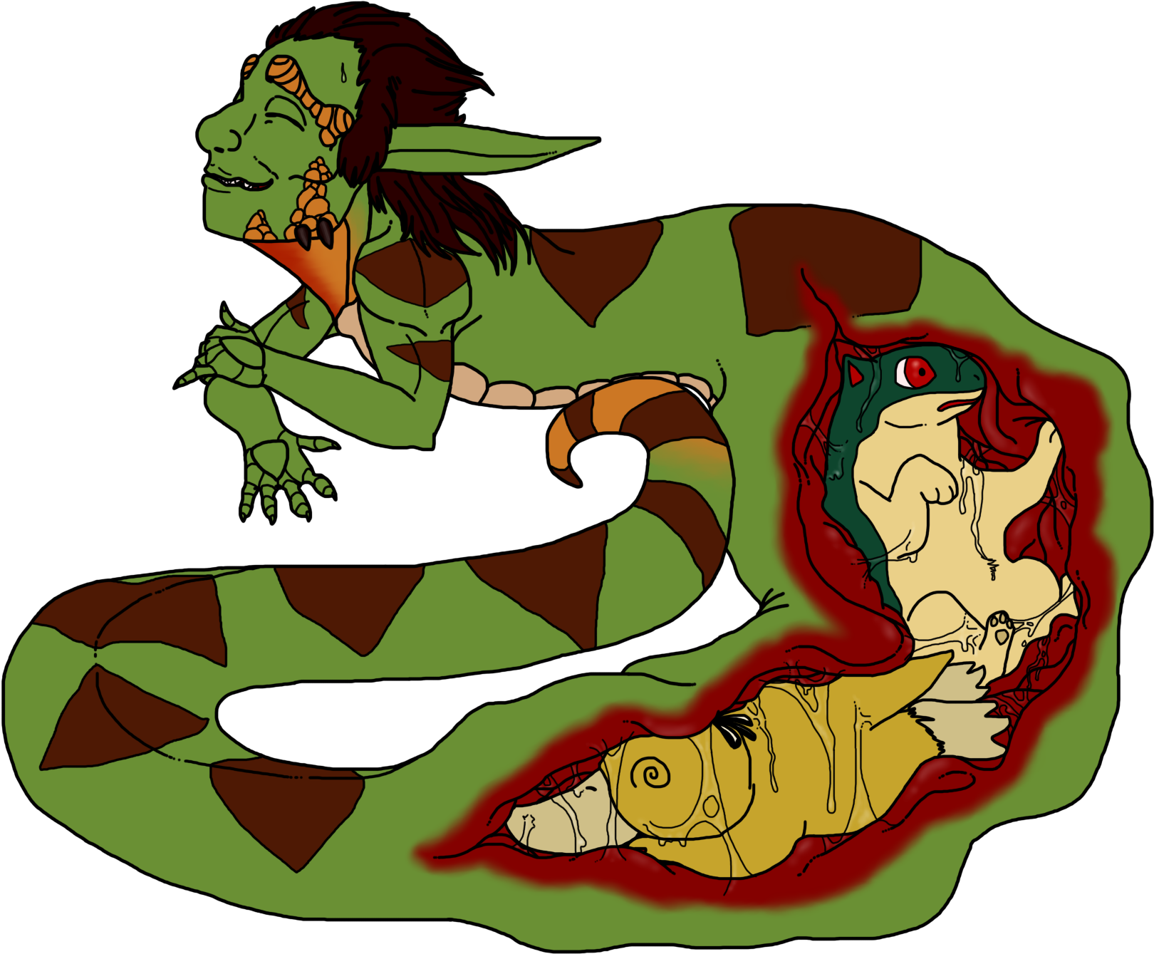 Two Of My Favorite Pokémon~ - Psyduck Vore Clipart (2100x2000), Png Download