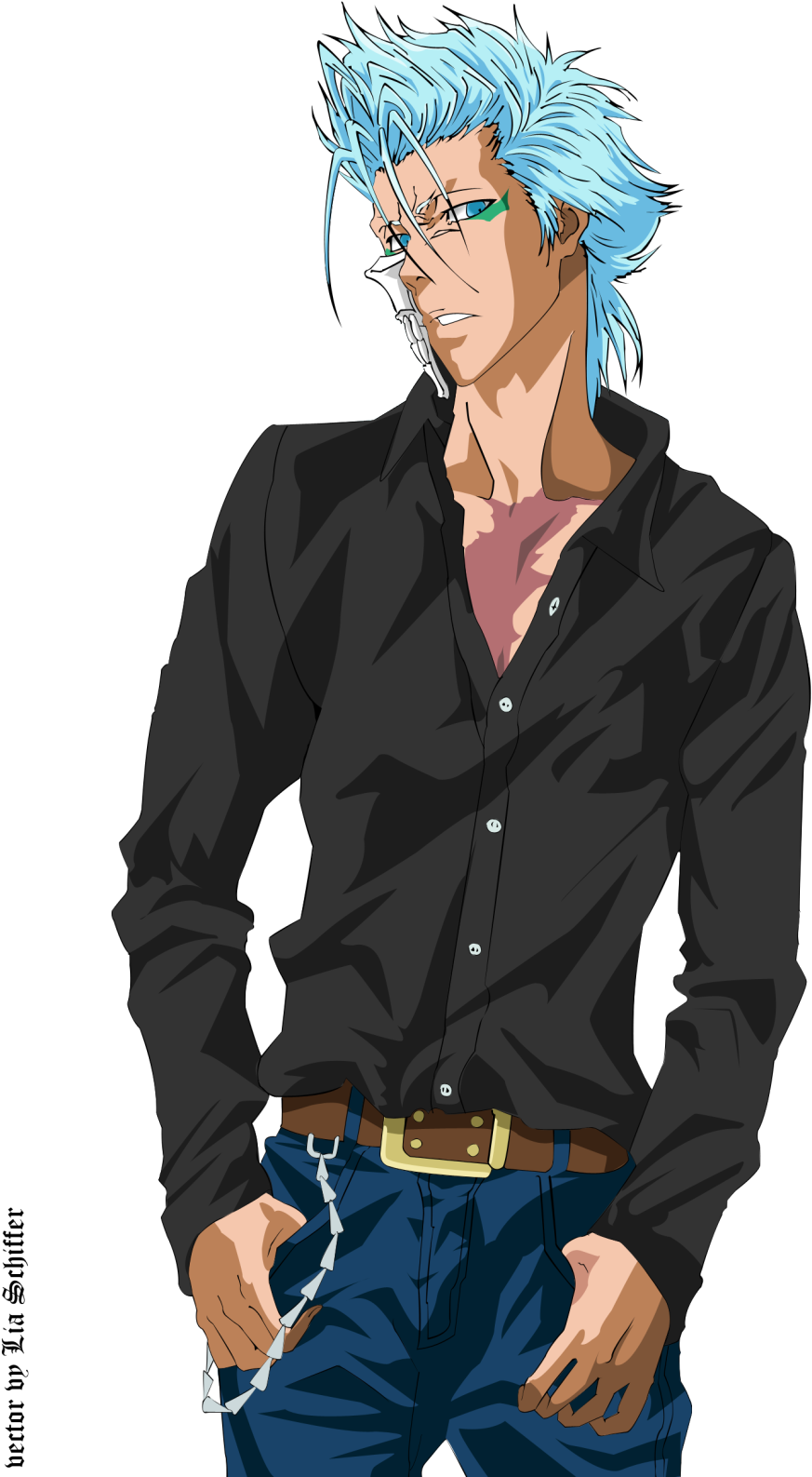 Grimmjow Casual Clipart (1050x1600), Png Download