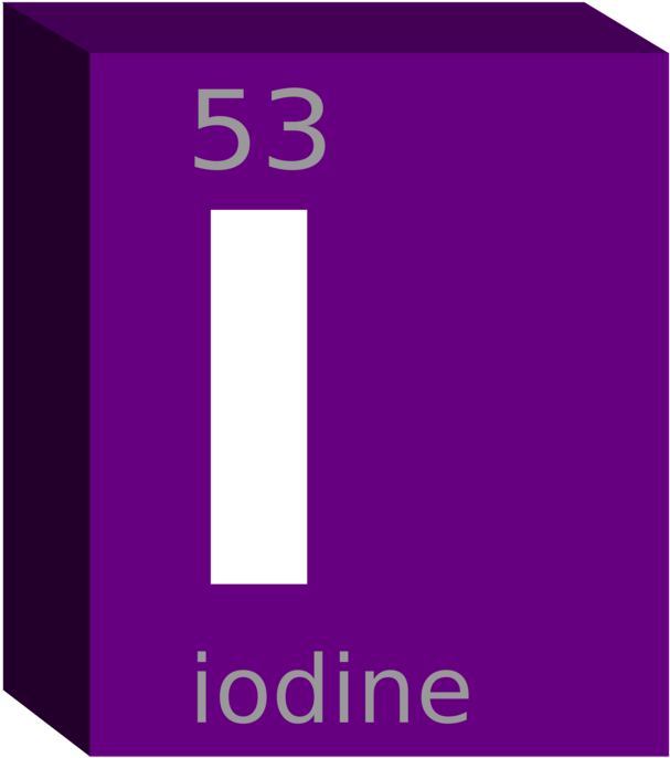 Periodic Table Iodine Chemical Element Symbol Chemistry - Chemical Symbol For Iodine Clipart (750x750), Png Download