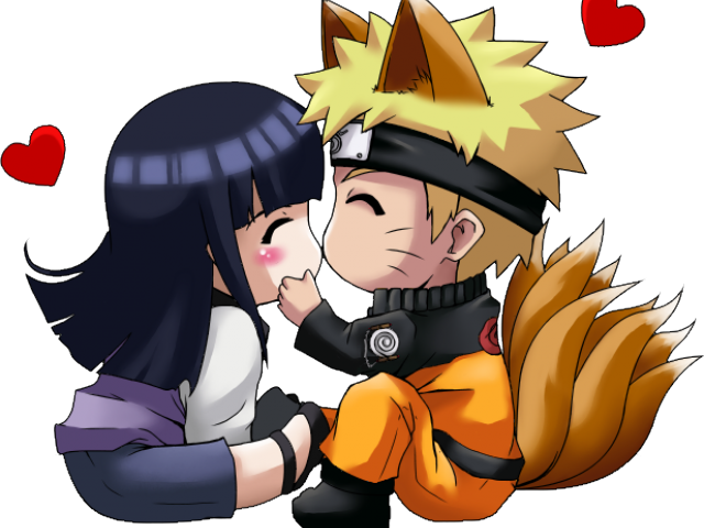 Naruto Kissing Hinata Chibi Clipart (640x480), Png Download