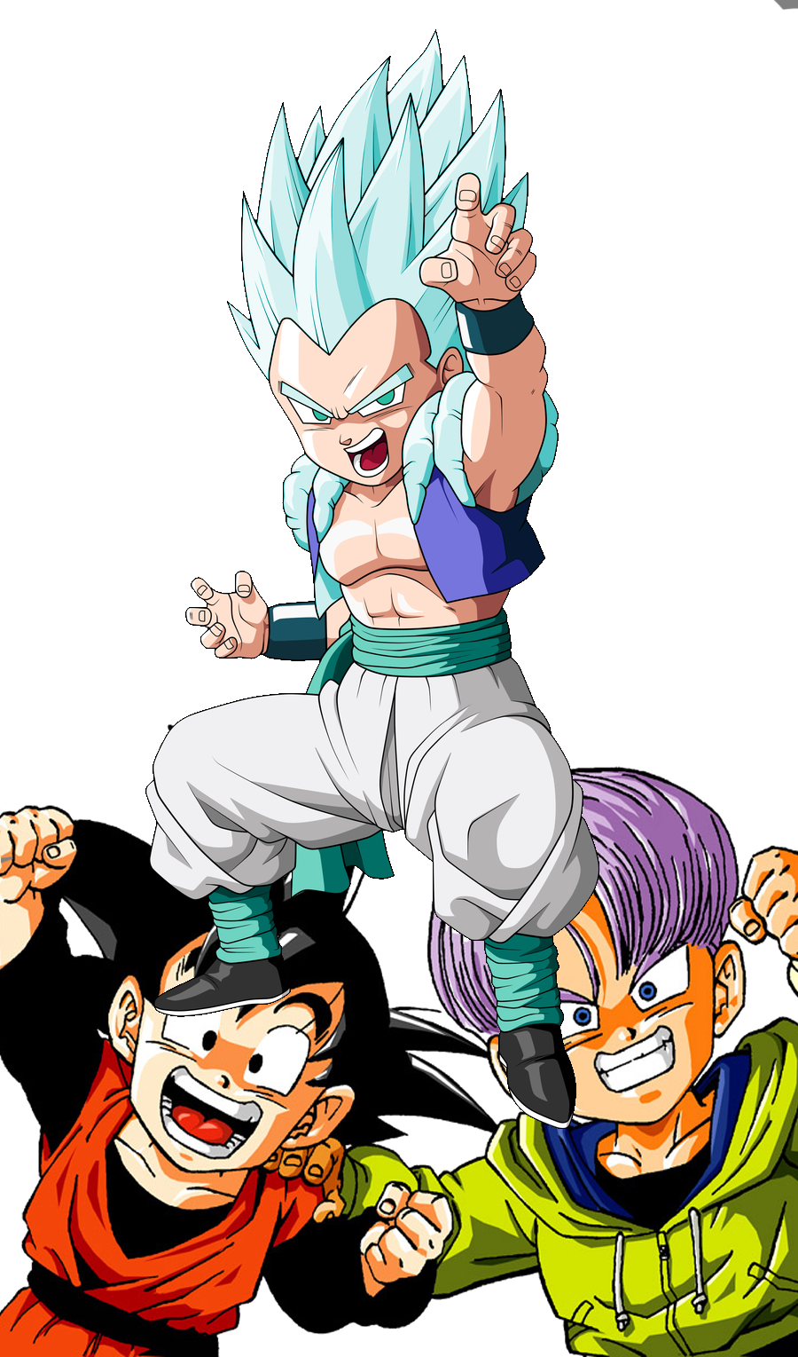 Trunks And Gotens Fusion Dance Dragon - Alternate Fusion Goten And Trunks Clipart (900x1529), Png Download