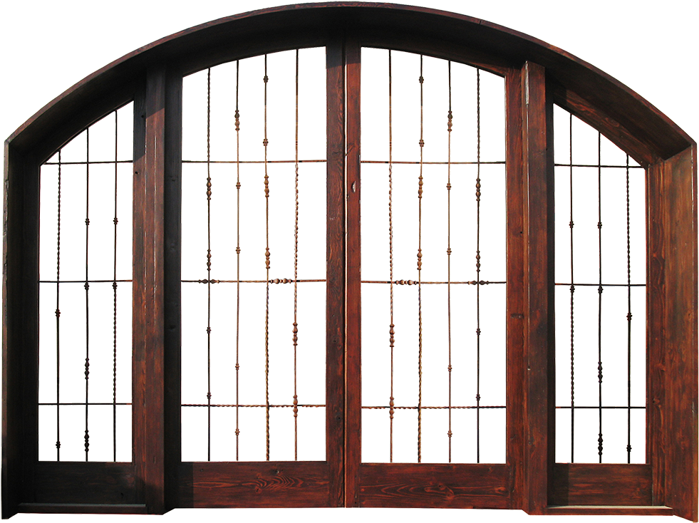 Arched Door With Grill Work - Home Door Clipart (1000x749), Png Download