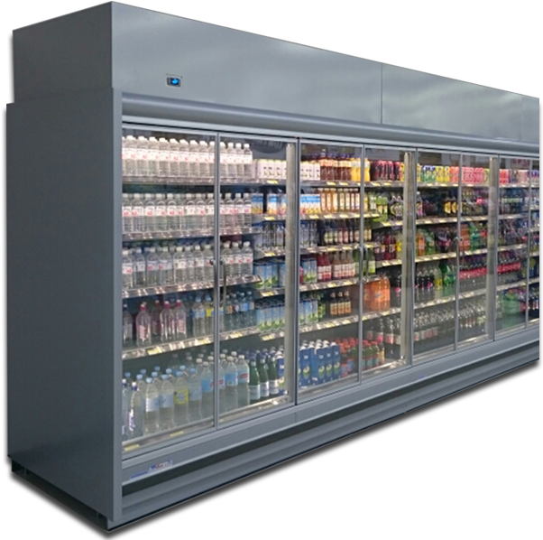Refrigeration Glass Door Cases - Refrigeration Cases Clipart (608x600), Png Download