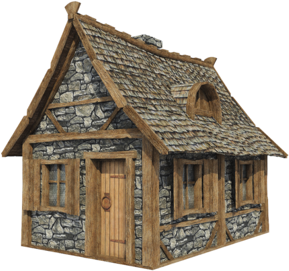 Free Wooden House Png Picture - Wooden House Png Clipart (1024x541), Png Download