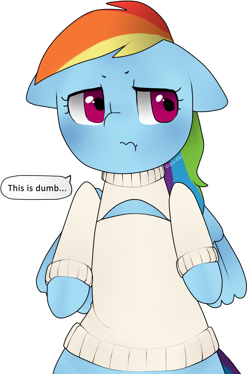 Uploaded - Rainbowdash Sweater Clipart (878x1200), Png Download