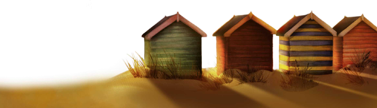 Beach Shack Png - Beach Hut On Transparent Background Png Clipart (1280x367), Png Download
