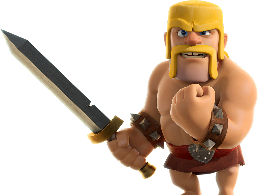 Barbarian - Clash Of Clans Png Clipart (1418x769), Png Download