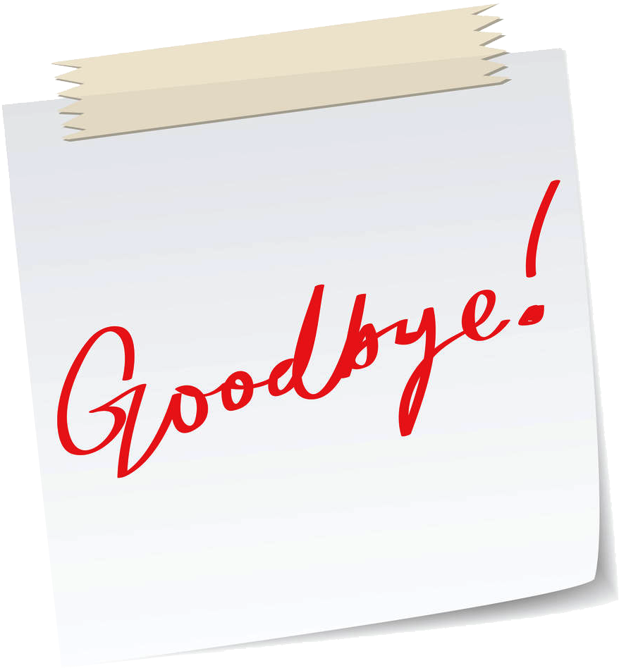 Goodbye Png Picture - Paper Clipart (1000x1000), Png Download
