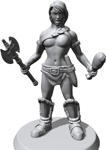 Barbarian - >> - Figurine Clipart (1366x643), Png Download