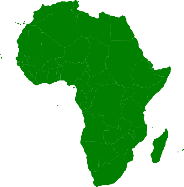 Small - Transparent Background Africa Map Png Clipart (588x600), Png Download