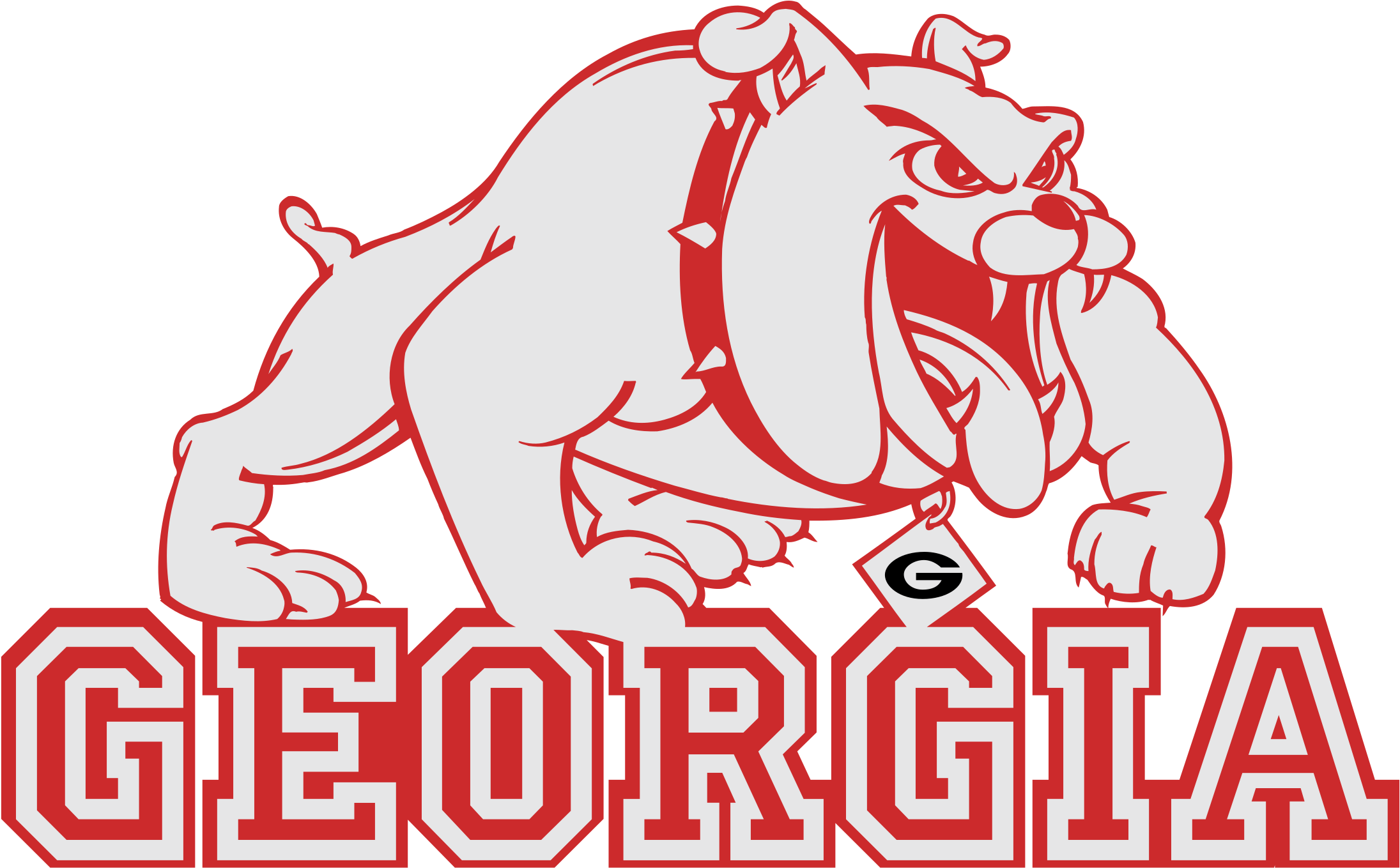 Georgia Bulldogs Logo Png Transparent - Illustration Clipart (2191x1359), Png Download