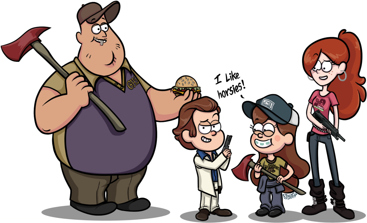 5 Left 4 Dead 2 Mabel Pines Dipper Pines Cartoon Mammal - Gravity Falls Dipper Dead Clipart (1280x805), Png Download