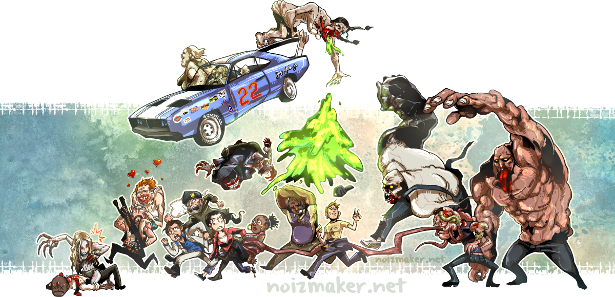 Left 4 Dead 2,left 4 Dead,игры,своя Атмосфера,кликабельно - Left 4 Dead Art Clipart (1200x580), Png Download