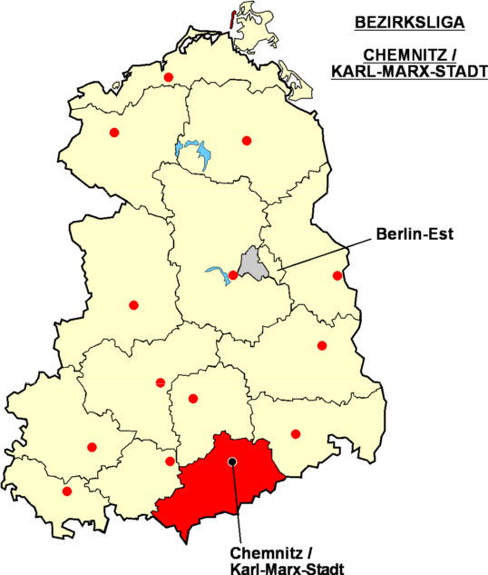 Rda Localisation Bezirksliga Chemnitz Karl Marx Stadt - Bezirke East Germany Clipart (538x633), Png Download