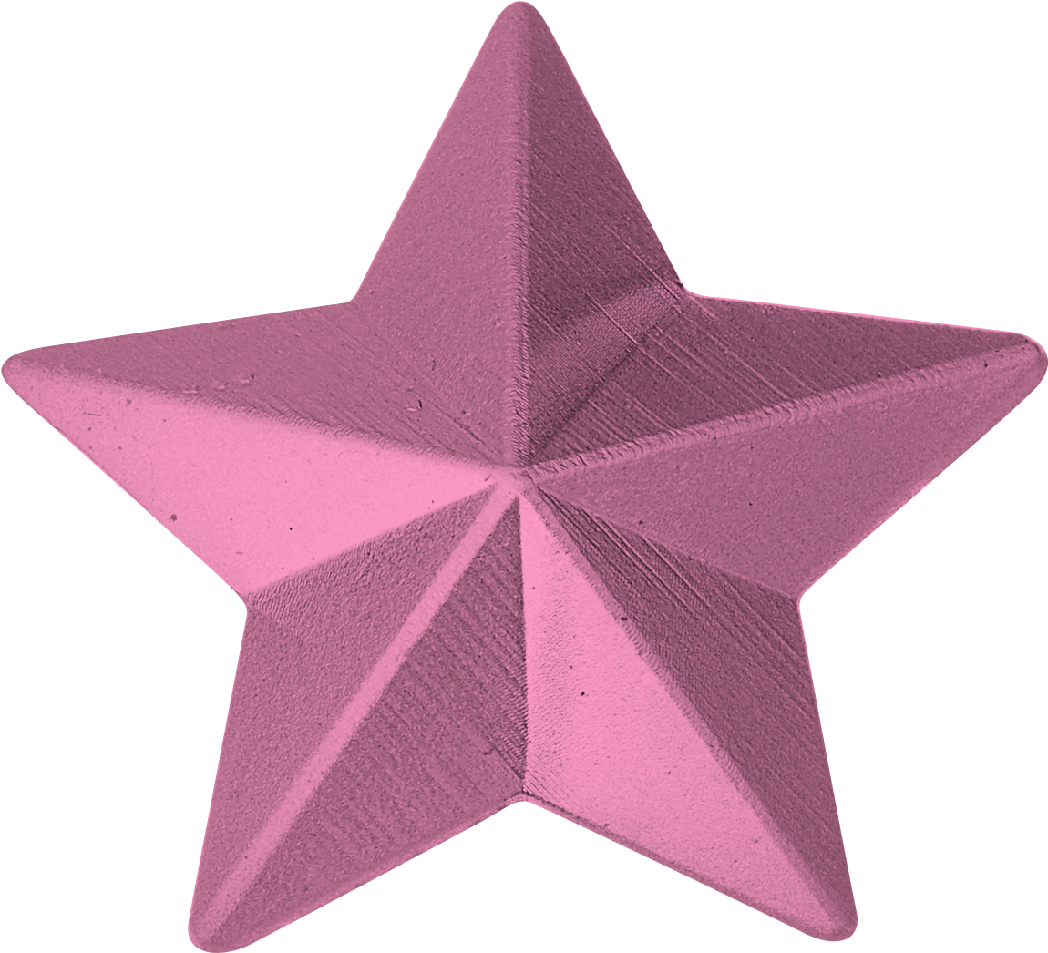 Nickel - Silver 3 D Star Clipart (1388x1389), Png Download
