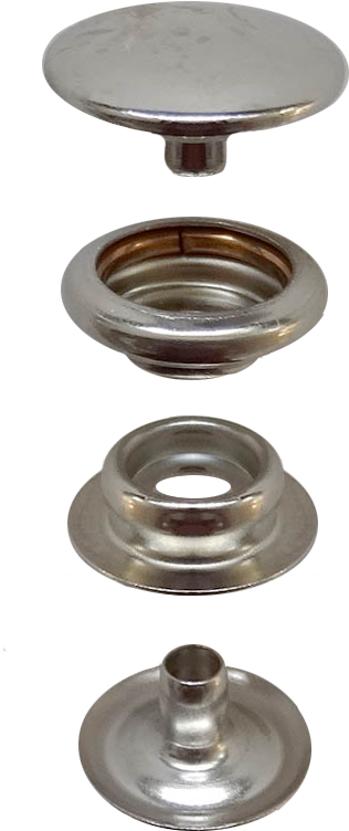 Nickel Plated Brass Snap Sets - Table Clipart (556x837), Png Download