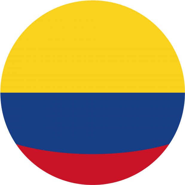 Colombia Round Flag - Colombia Flag Icon Png Clipart (866x650), Png Download