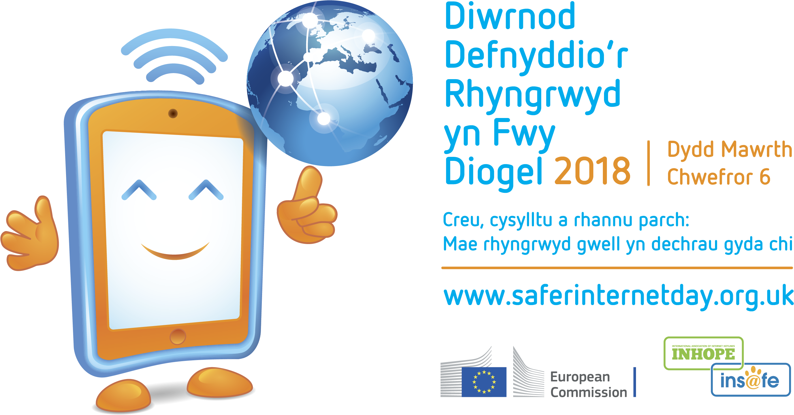 Also Available In Welsh - Safer Internet Day Clipart (3257x1863), Png Download