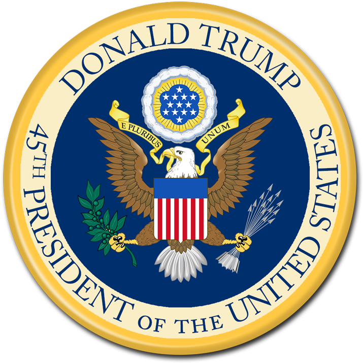 President Donald Trump - Us Embassy Seal Clipart (800x800), Png Download