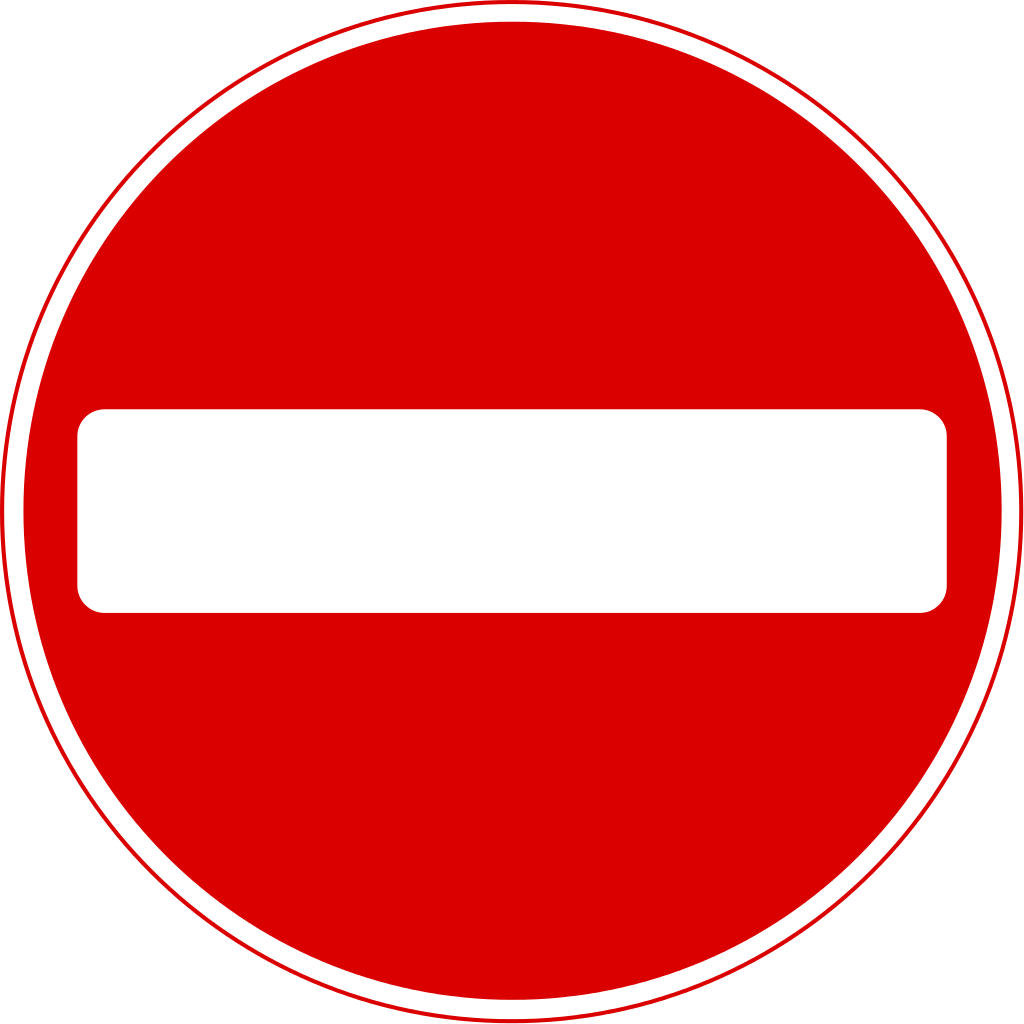 No Entry Sign - No Entry Clipart - Png Download (1024x1024), Png Download