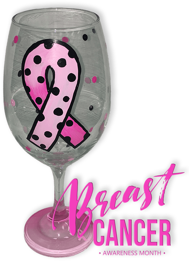 Breast Cancer - Breast Cancer Wine Glasses Clipart (903x903), Png Download