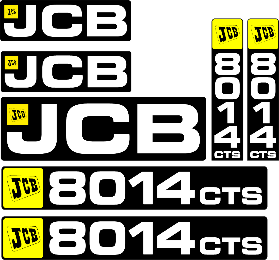 Jcb Decal Set All Things Equipment Png Komatsu Logo - Jcb Stickers Clipart (911x849), Png Download