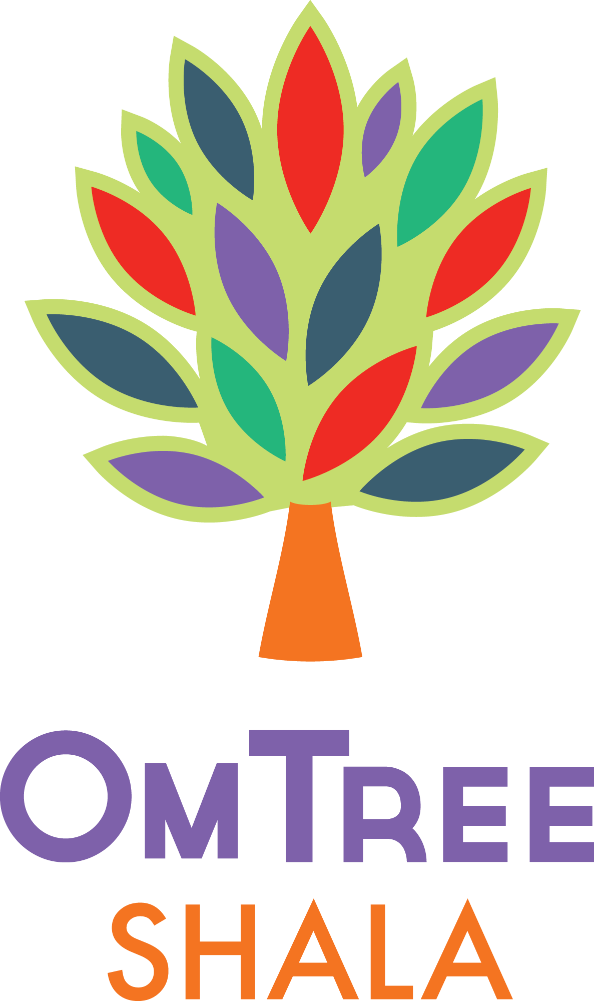 Omtree-color - Om Tree Shala Clipart (1187x2000), Png Download