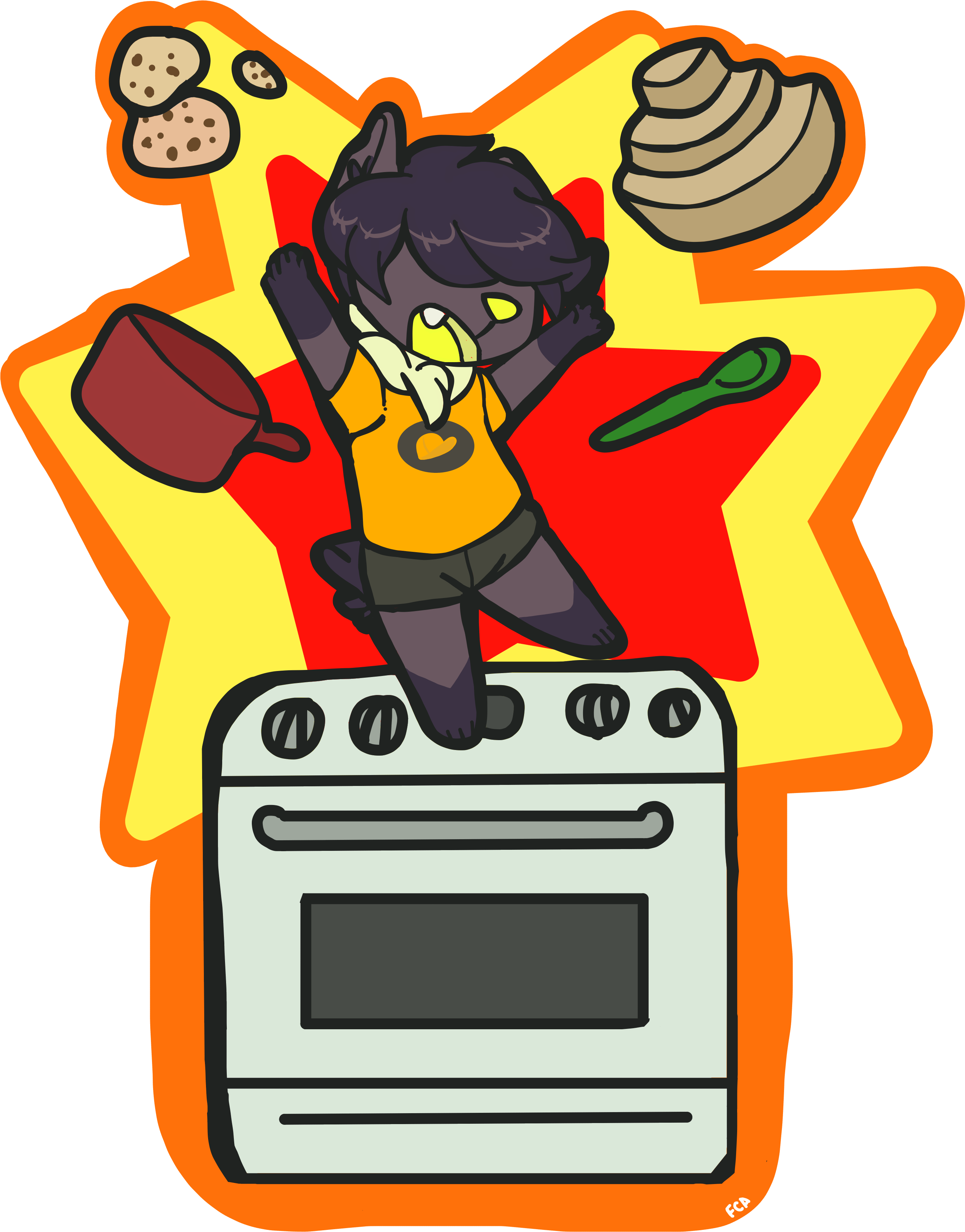 Bake All The Things - Cartoon Clipart (2893x4092), Png Download