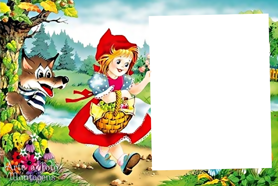 Little Red Riding Hood Wallpaper Cartoon Clipart (898x602), Png Download