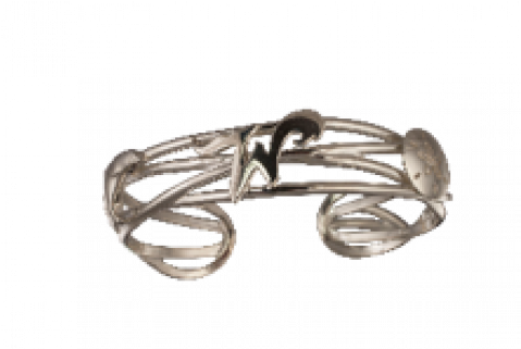 Sterling Silver New Wildwood Destination Nautical Cuff - Carabiner Clipart (478x654), Png Download