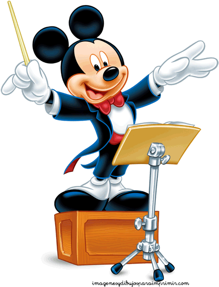 Mickey Mouse Director De Orquesta - Mickey Mouse Conductor Clipart (500x622), Png Download
