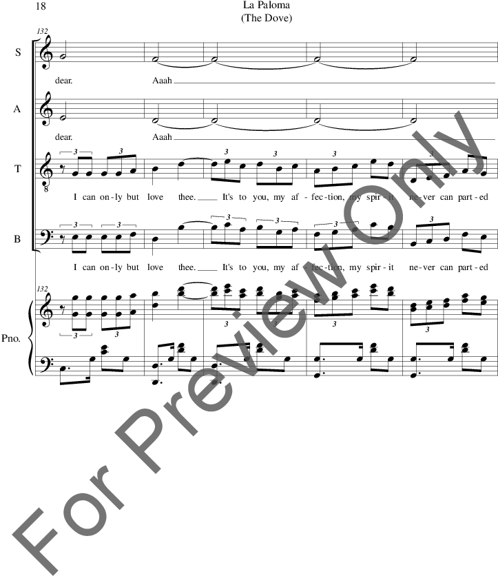 La Paloma Thumbnail - Sheet Music Clipart (816x1056), Png Download