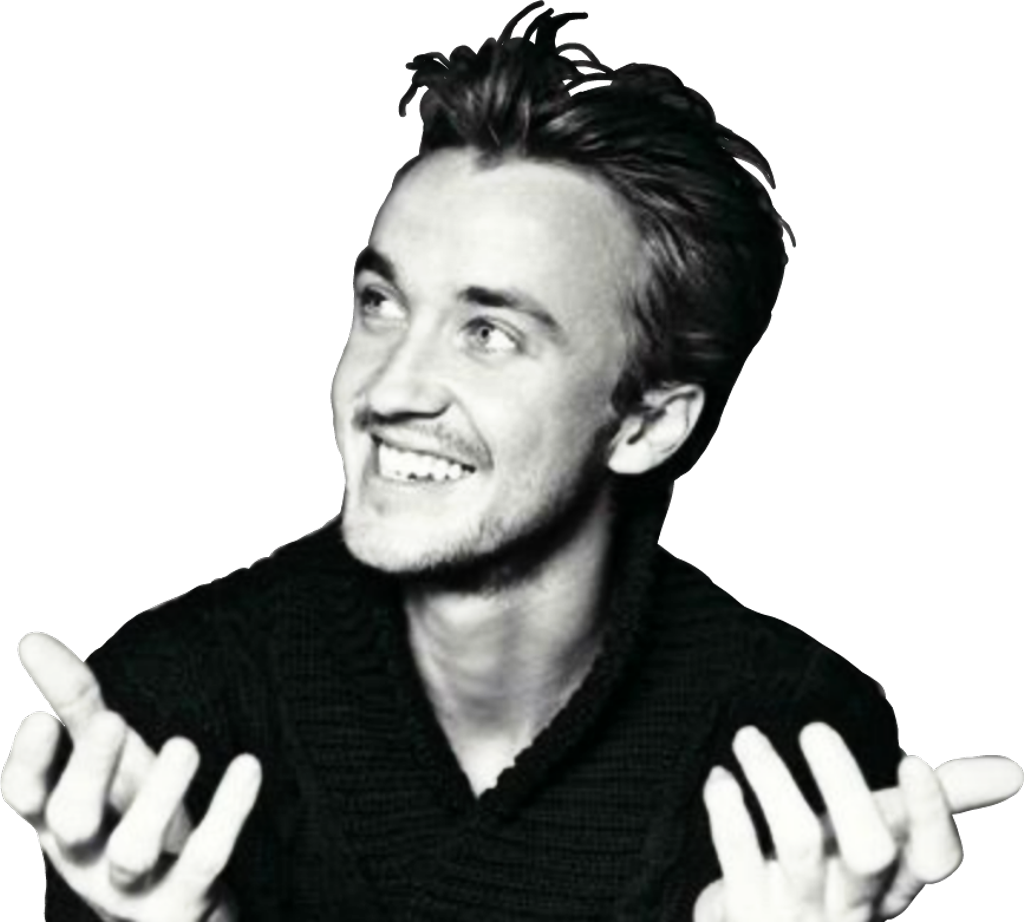 #tomfelton #tom #tomfeltonpng #png #black #blackandwhite - Tom Felton Clipart (1024x922), Png Download