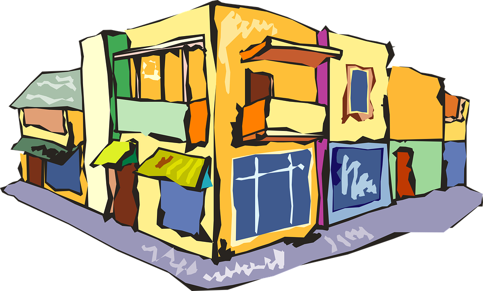 Stores Mall Shop Store Corner Road Shopping - Around The Corner Clipart - Png Download (960x580), Png Download