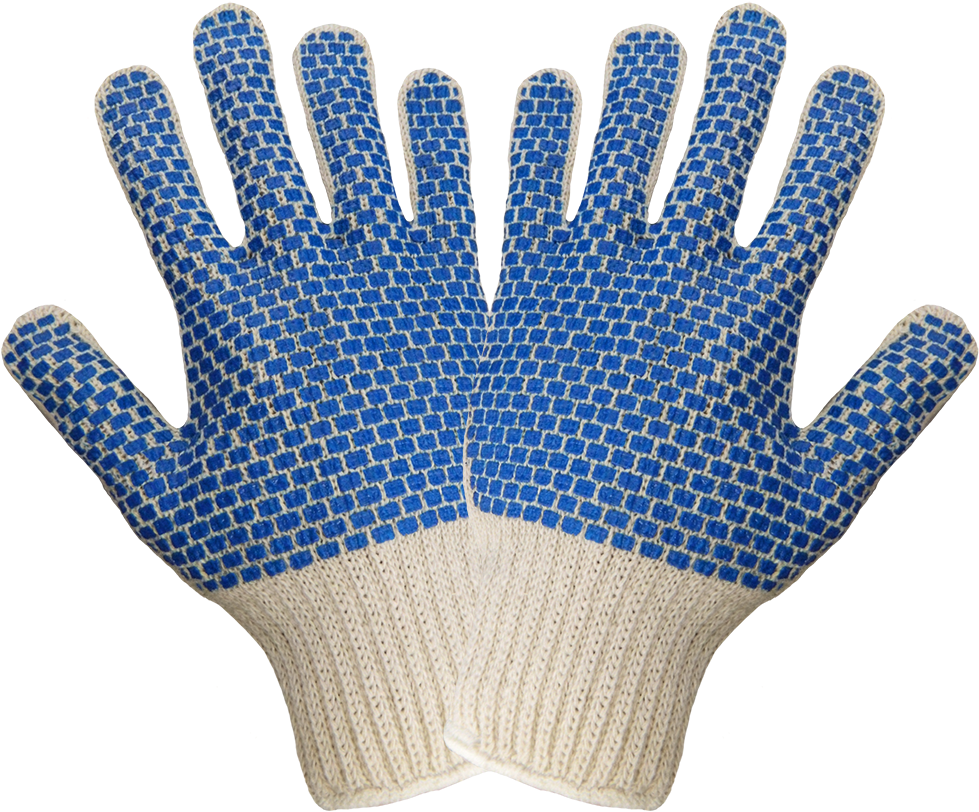 Double Sided Blue Pvc Brick Pattern Gloves - Wool Clipart (1000x1000), Png Download