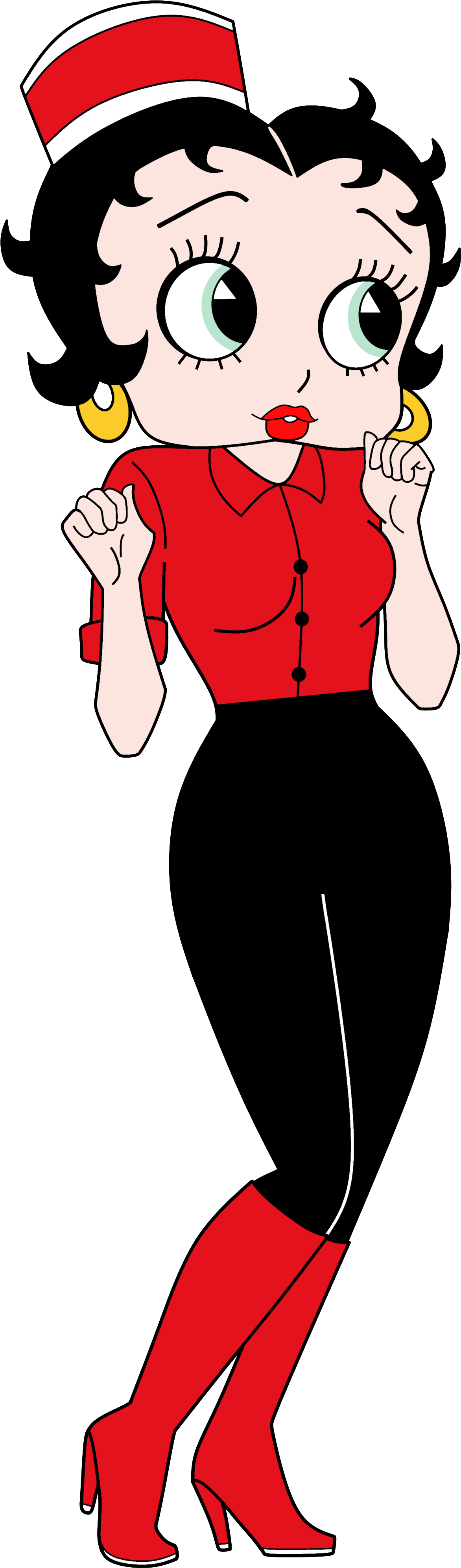 Betty Boop Anime Waitress Render - Betty Boop Clipart (1172x3986), Png Download