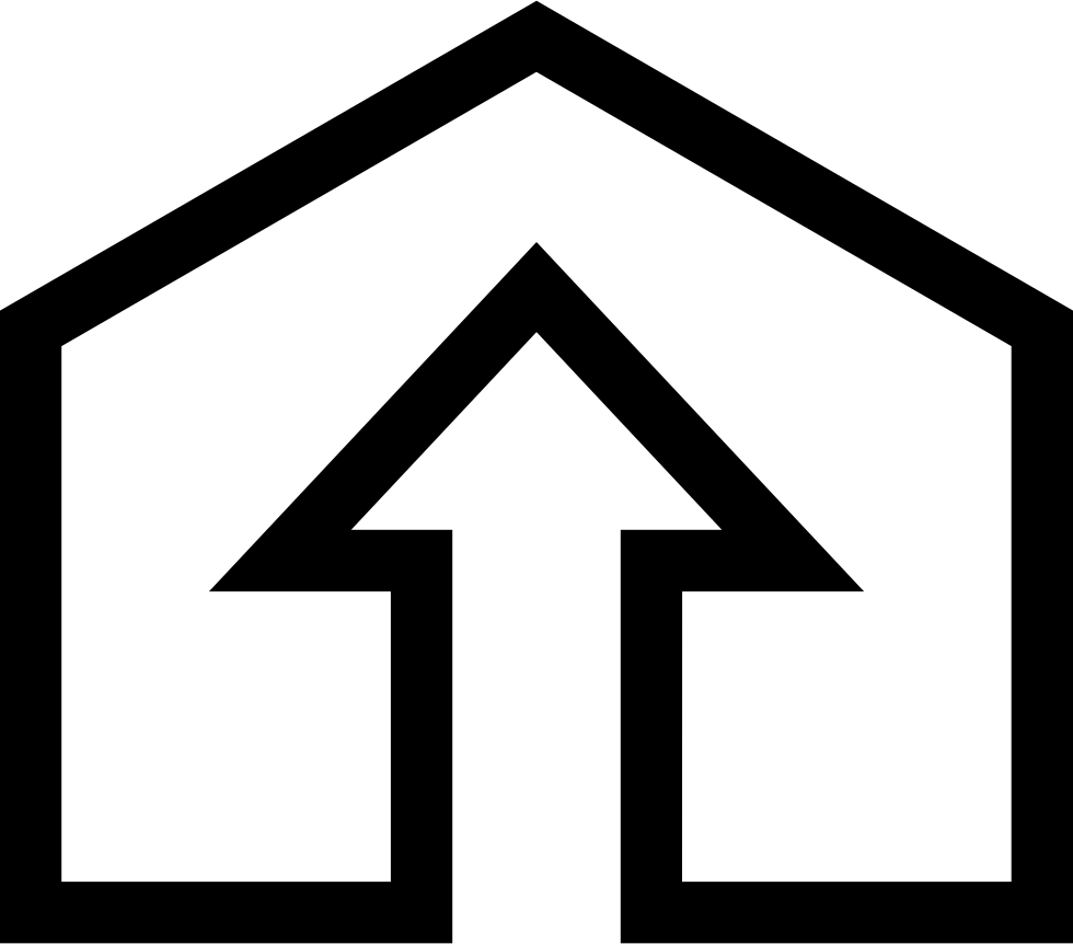 House With Up Arrow Inside Comments - Icon Of Advancement Clipart (980x862), Png Download