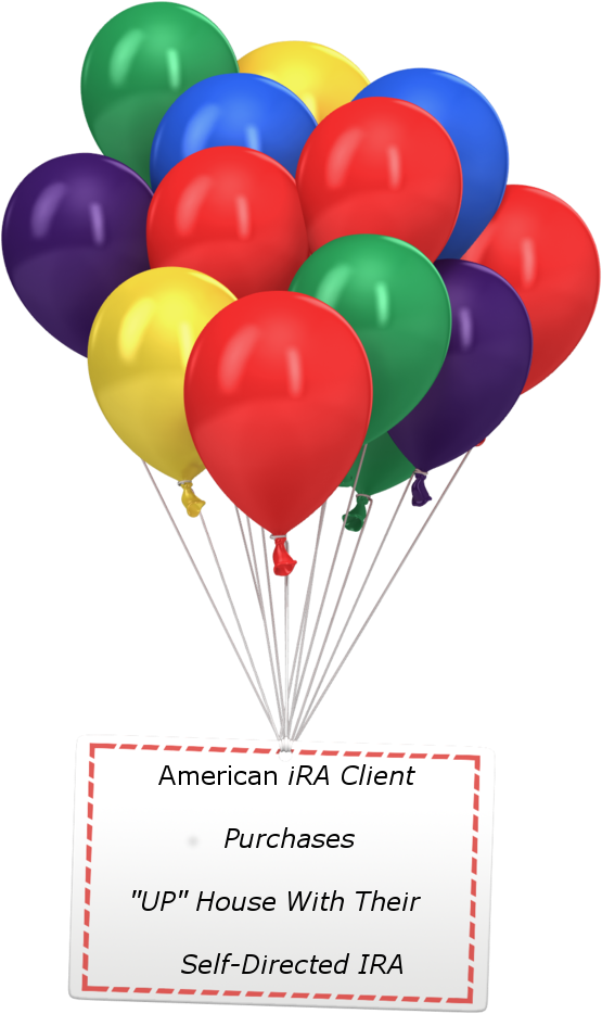 Self-directed Ira Client Purchases "up" House In - Balloon Clipart (626x1000), Png Download