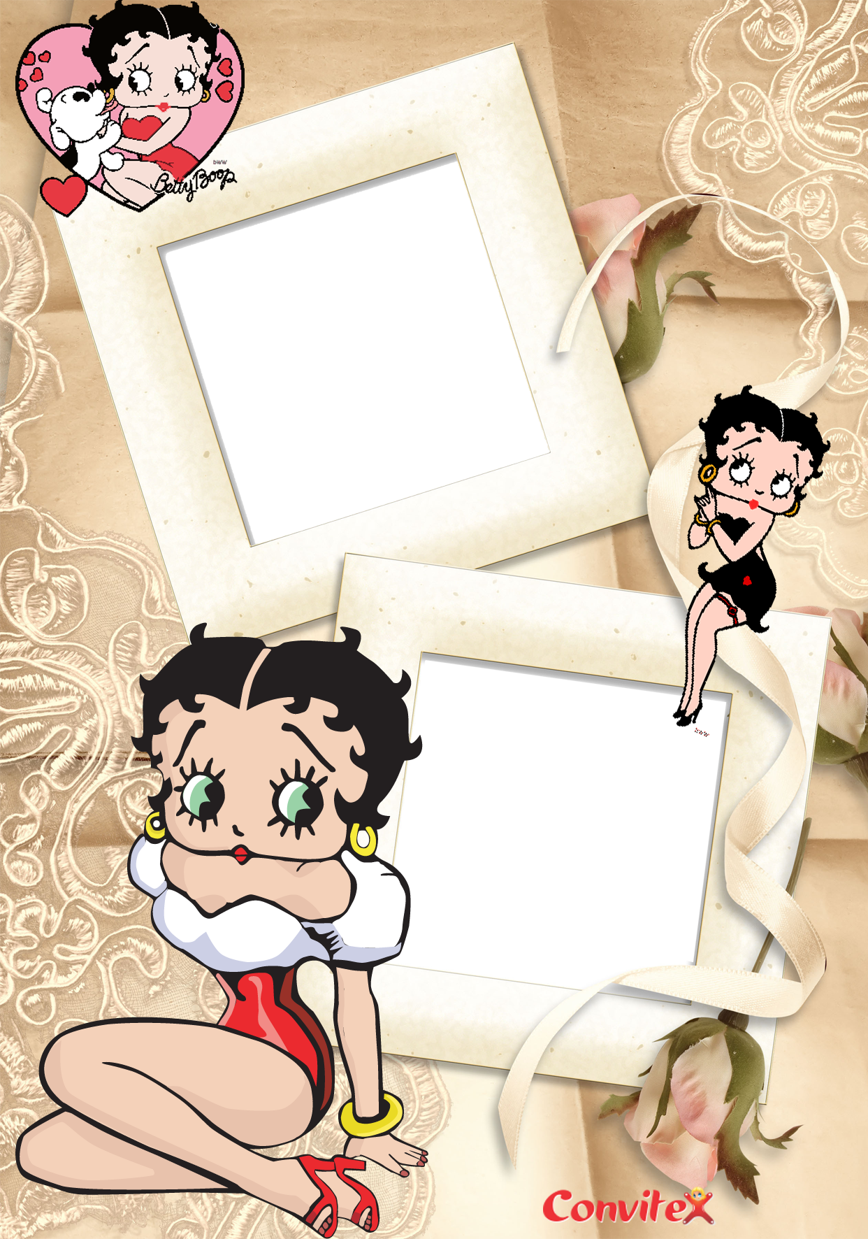 Anúncios - Betty Boop Clipart (1242x1772), Png Download