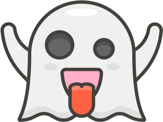 Ghost Emoji - 鬼 Emoji Clipart (866x650), Png Download
