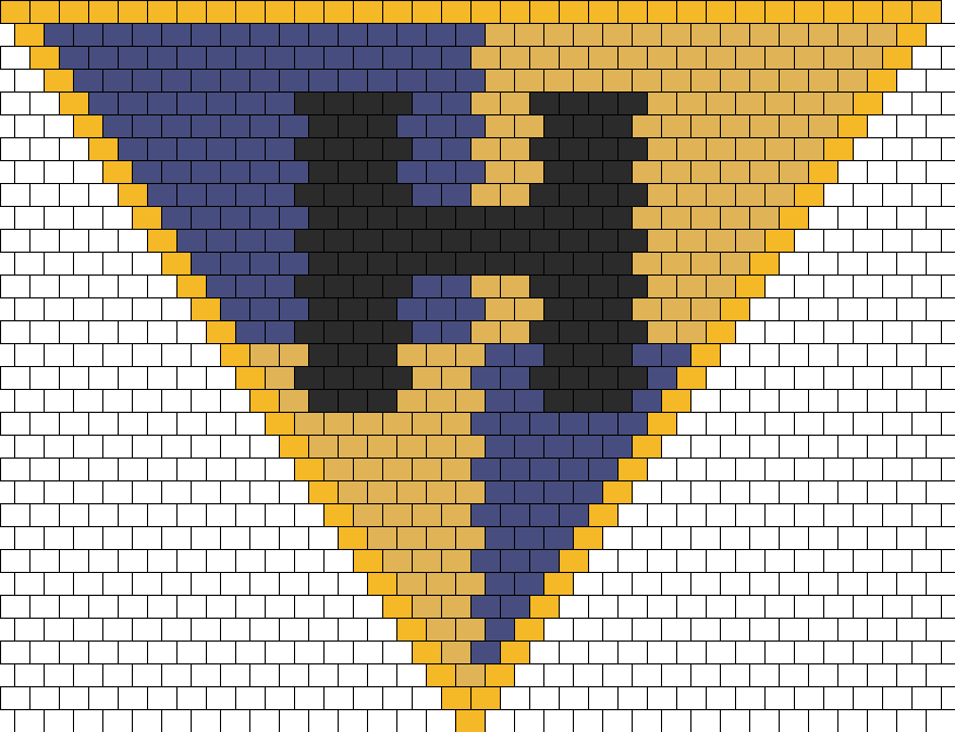 Harry Potter Hufflepuff Crest Kandana Bead Pattern - Rose Peyote Bead Pattern Clipart (877x672), Png Download