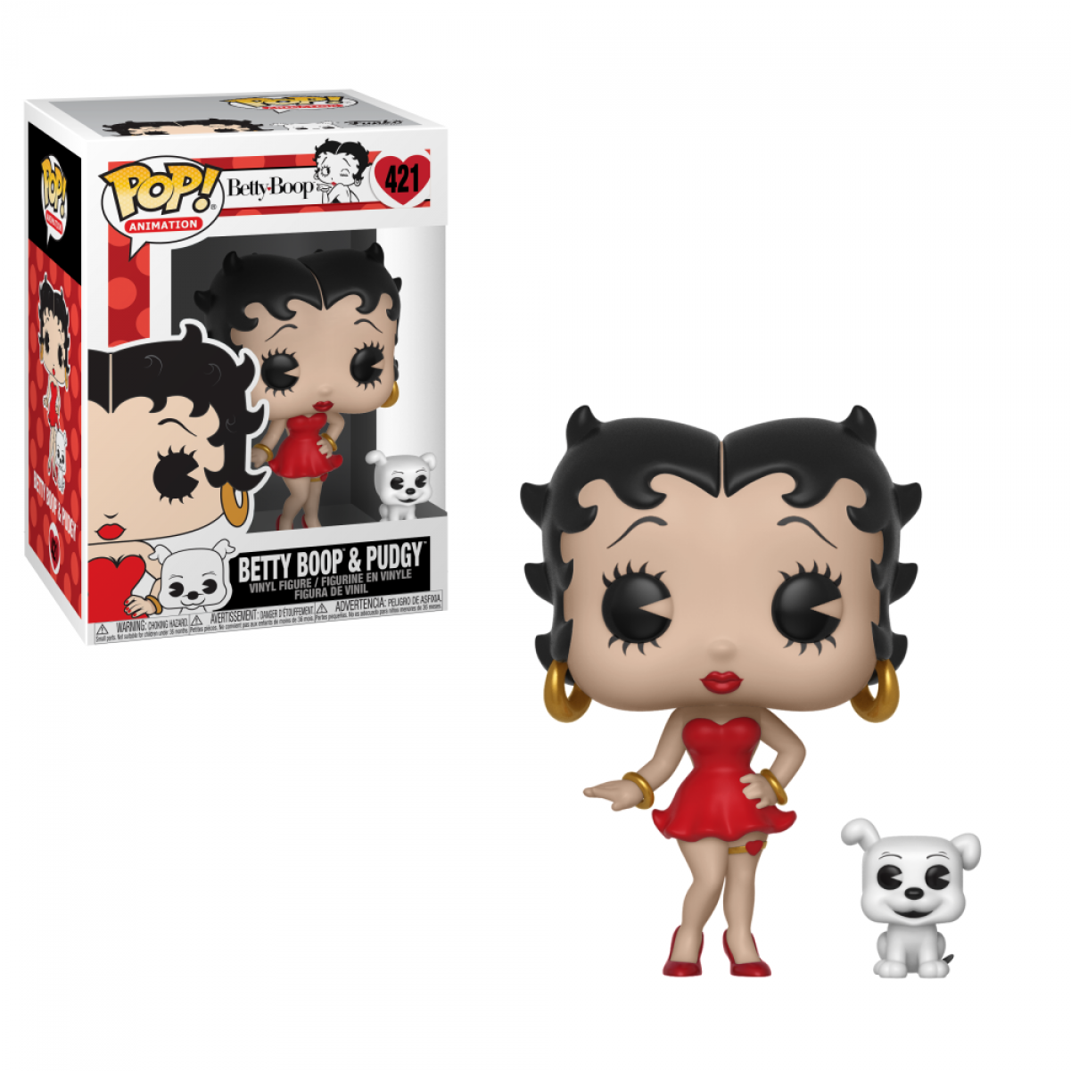 Betty Boop And Pudgy 421 Funko Pop - Funko Clipart (1500x1200), Png Download
