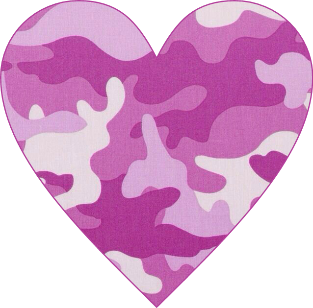 Heart Pinkcamo Camo Pink Cute Fun Love Awesome Banner - Camouflage Blue And Gray Clipart (638x629), Png Download