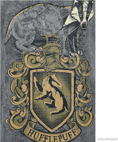 Hufflepuff Crest Clipart (600x600), Png Download