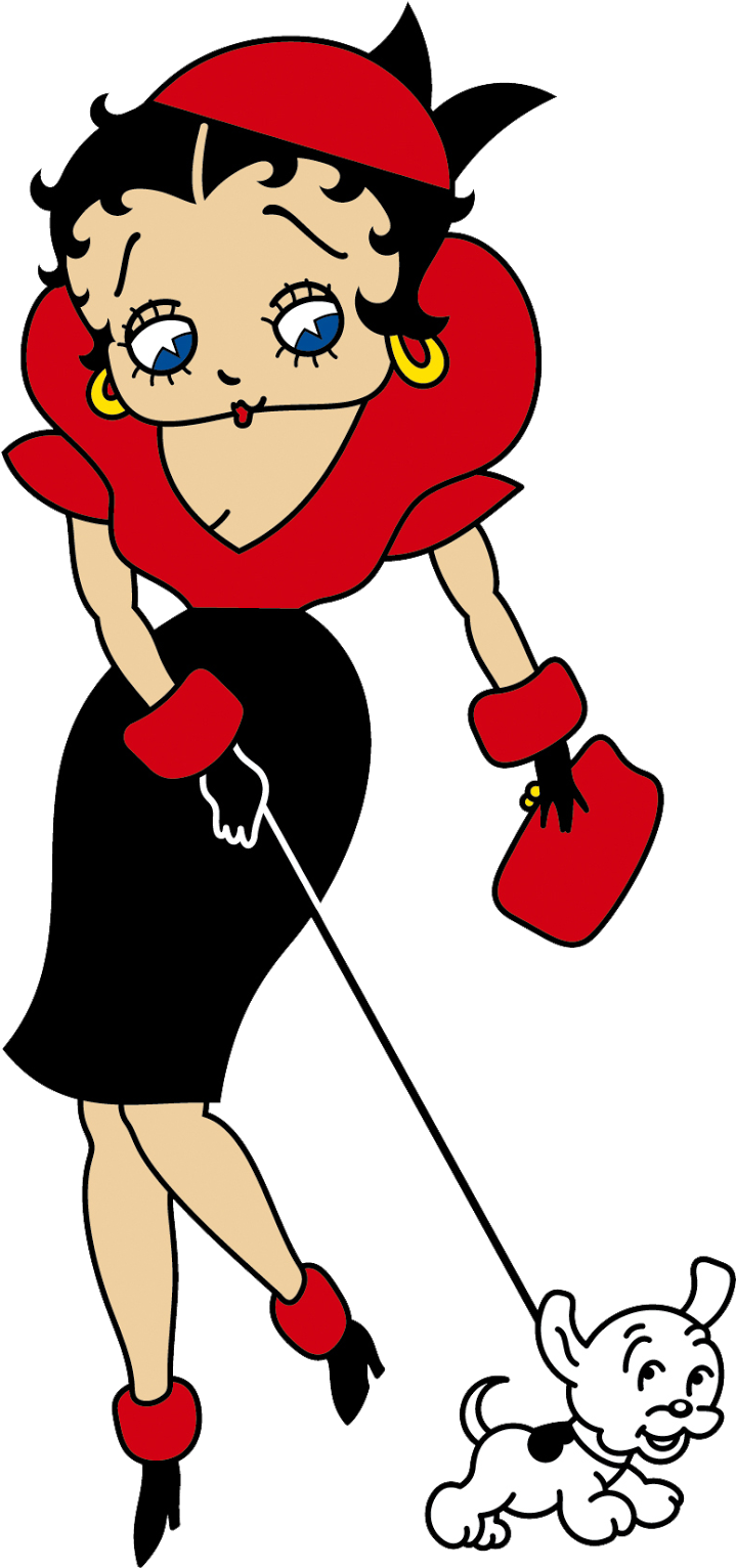 Batty Boop Em P - Betty Boop And Dog Clipart (1589x1600), Png Download