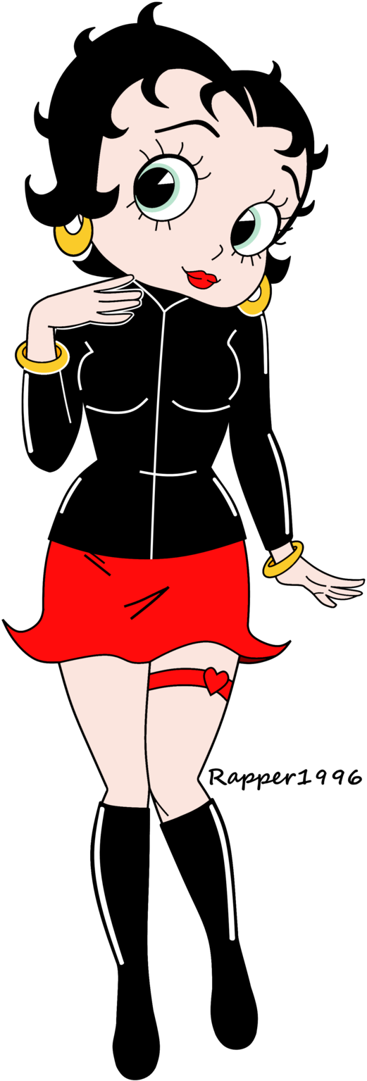 Betty Boop Anime Biker Render 2 By Rapper1996 - Betty Boop Santa Claus Clipart (521x1535), Png Download