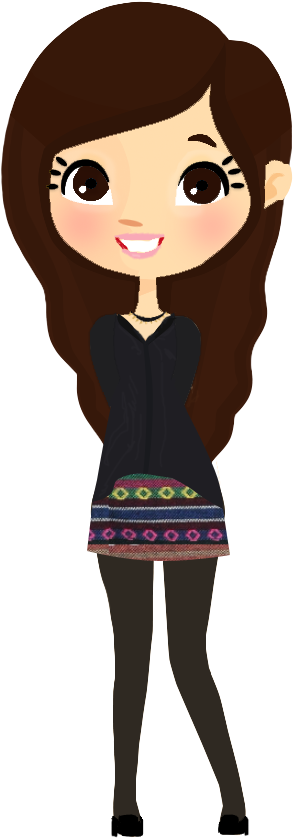 Chica Hipster Tumblr Png - Demi Lovato Cartoons Clipart (543x900), Png Download