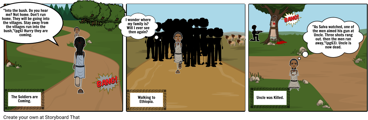A Long Walk To Water - Cartoon Clipart (1222x402), Png Download