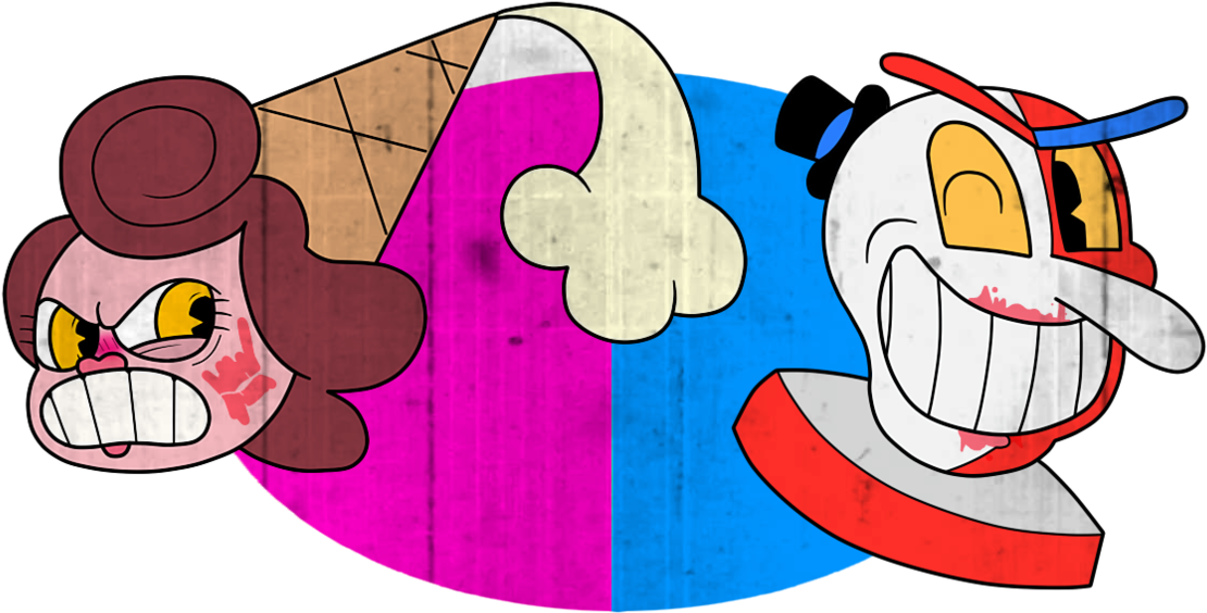 Cuphead-the Kiss/el Beso By Jaegh123 Clipart (1207x661), Png Download